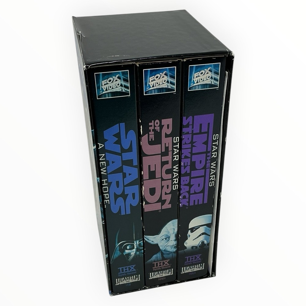 Star Wars Trilogy 3 VHS Box Set Vintage 1995 Empire Strikes Back Return Jedi